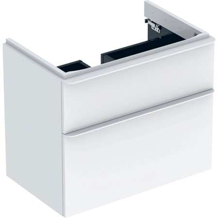 MOBILIER PENTRU LAVOAR SMYLE SQUARE CU DOUA SERTARE 73.4X47 LAVA MAT